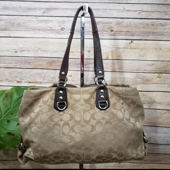 Coach Ashley Signature Satin Carryall Satchel Bag - Picture 2 of 12